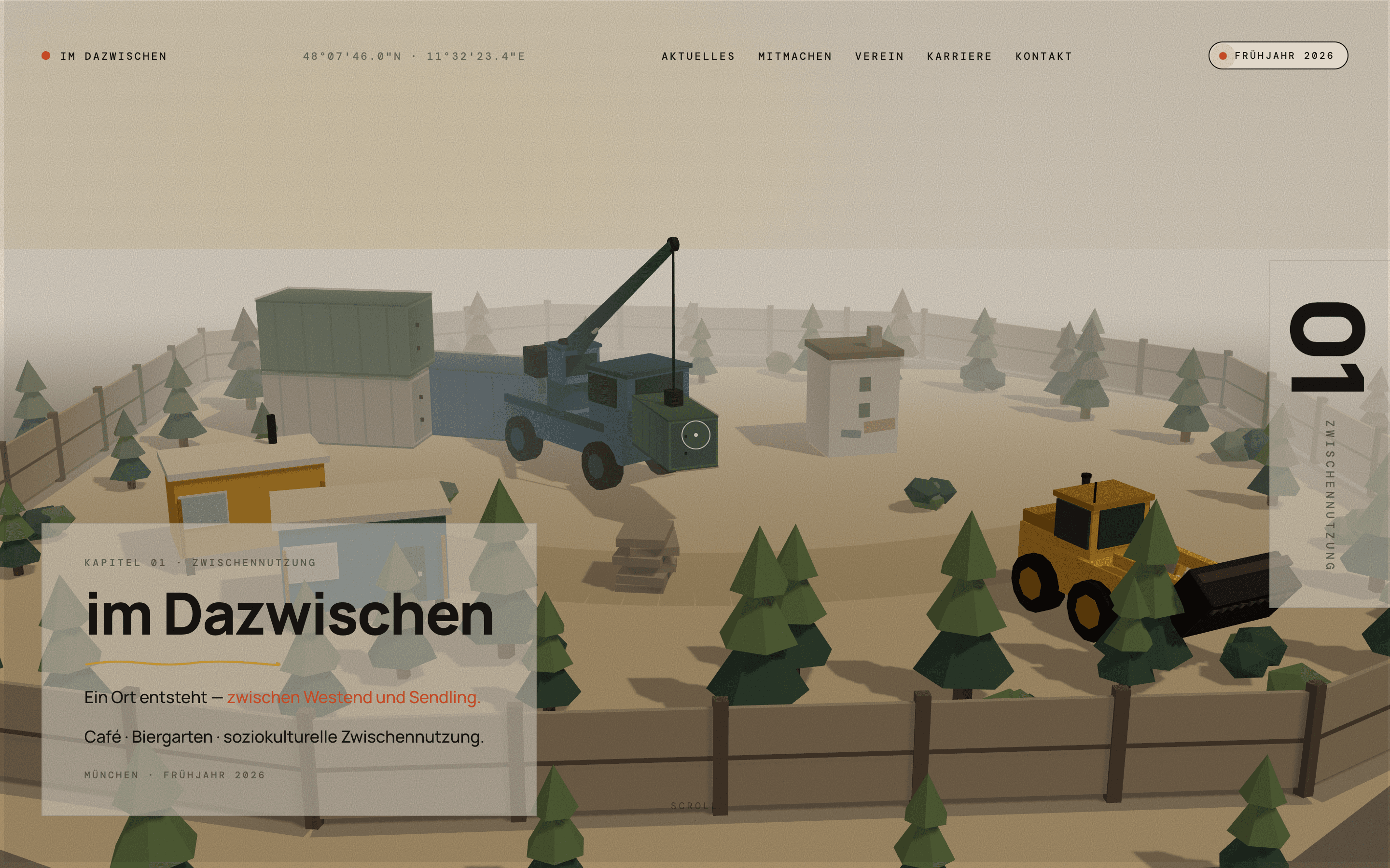 Im Dazwischen — marketing site for ZWISCHENLAND UG