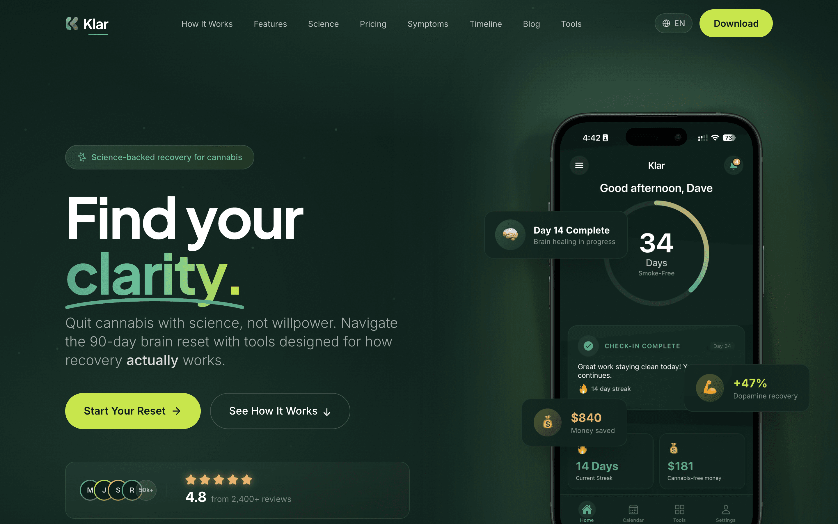 Klar — marketing site for KOIOS