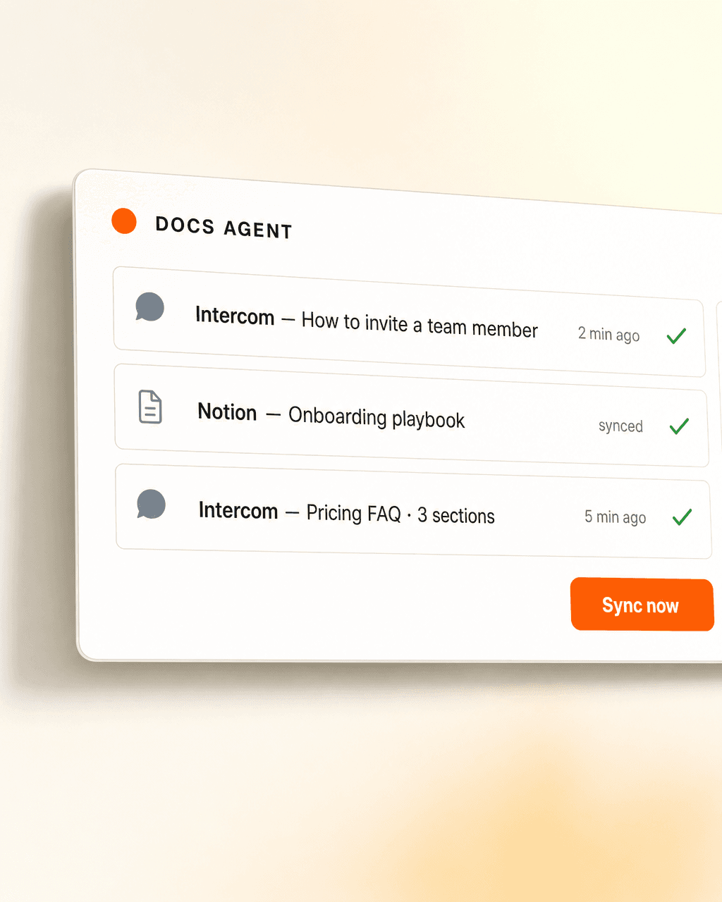 An overview of the docs agent in operation